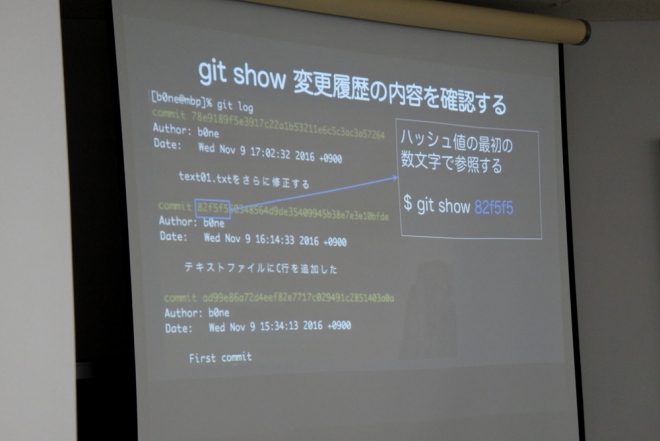 Git の基本的な使用例の説明